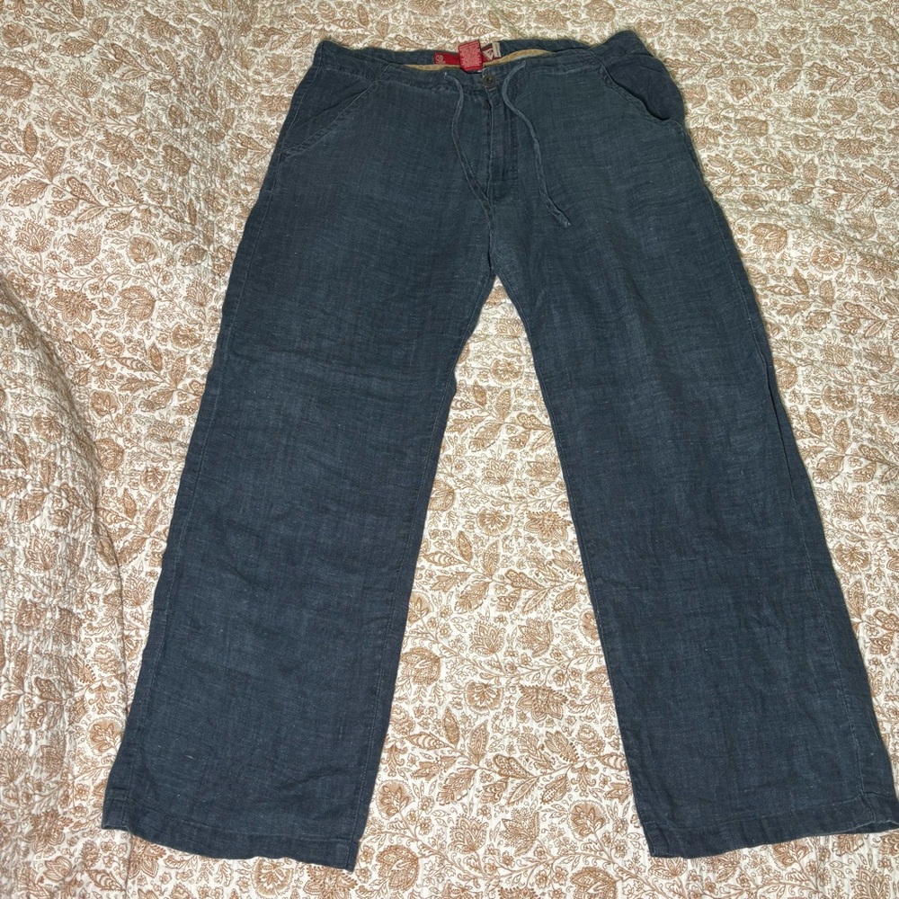 VINTAGE Guess Charcoal Gray Linen Pants